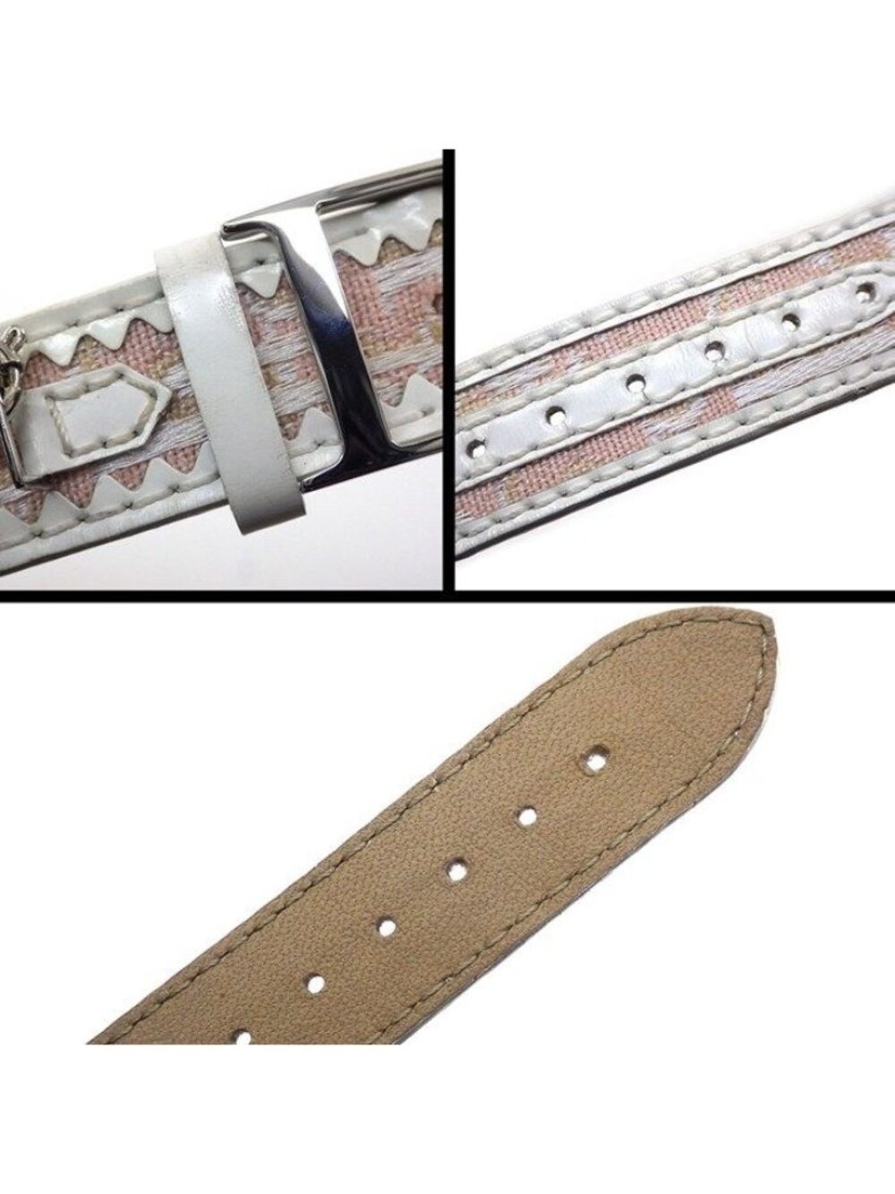 Dior Christian Watch Maris Square White Shell Dial Pearl Chain D Logo - Picture 9 of 10